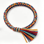 10pcs Multicolor Braided Thread Bracelet with Tassel Accent