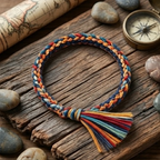 10pcs Multicolor Braided Thread Bracelet with Tassel Accent