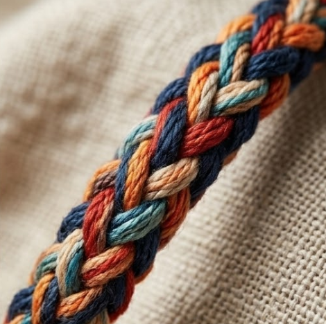 10pcs Multicolor Braided Thread Bracelet with Tassel Accent