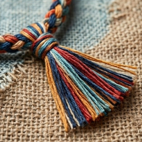 10pcs Multicolor Braided Thread Bracelet with Tassel Accent